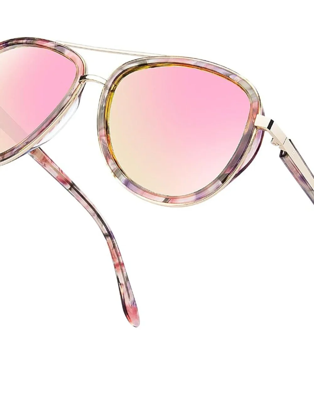 Women's Pink Polarized Aviators - Luxury Shield Sunglasses with UV400 Protection